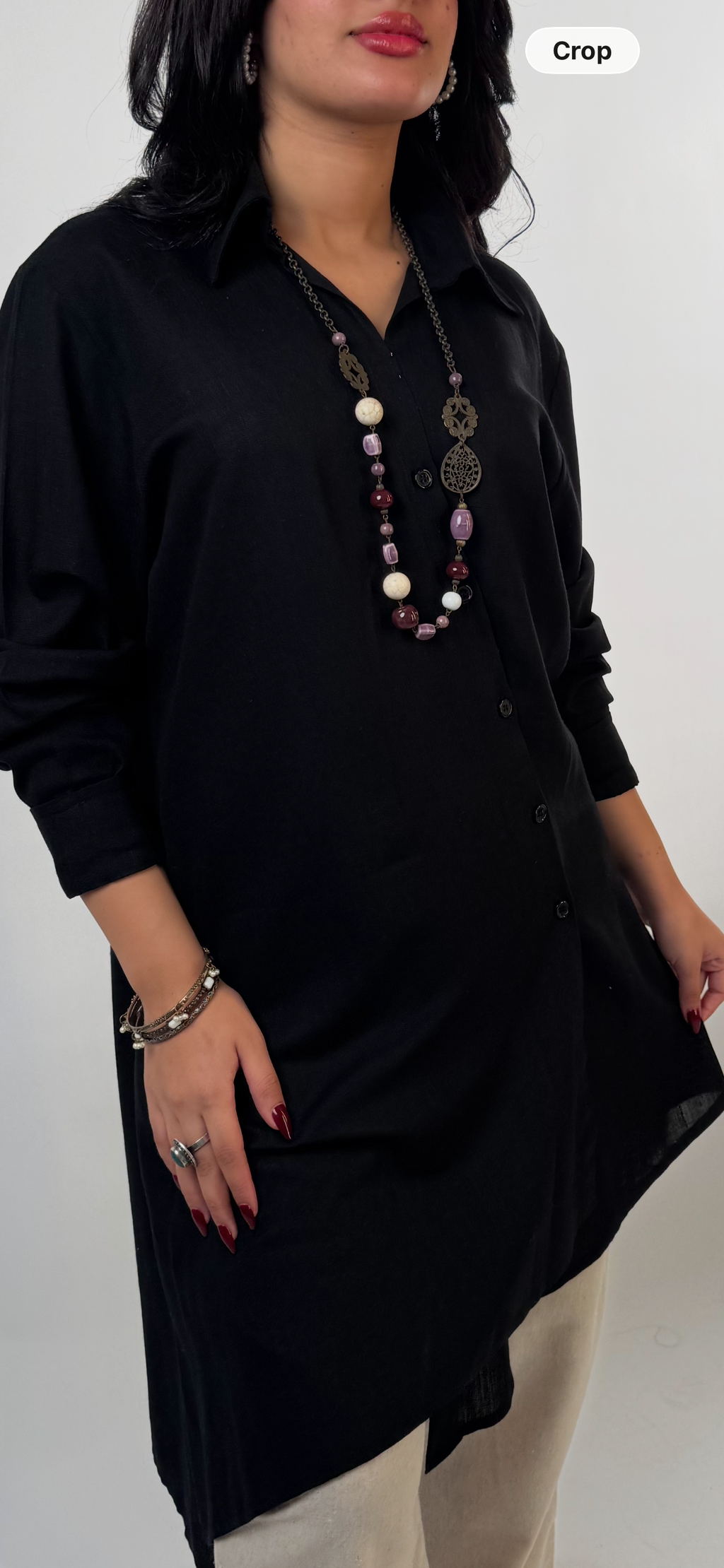 * Linen Curve Shirt