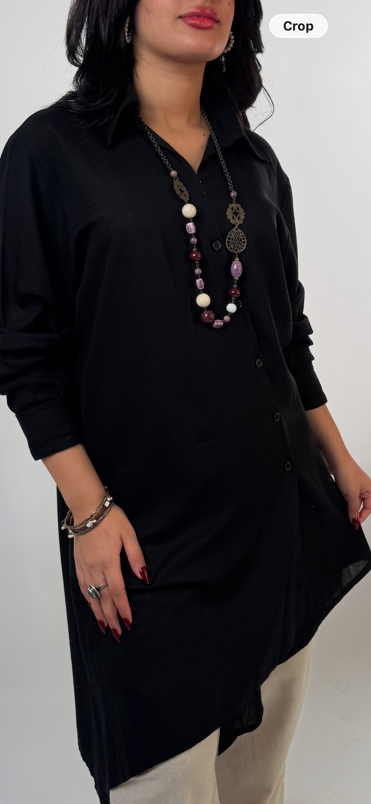 * Linen Curve Shirt