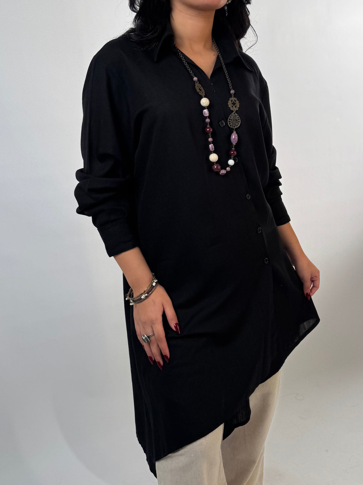 * Linen Curve Shirt