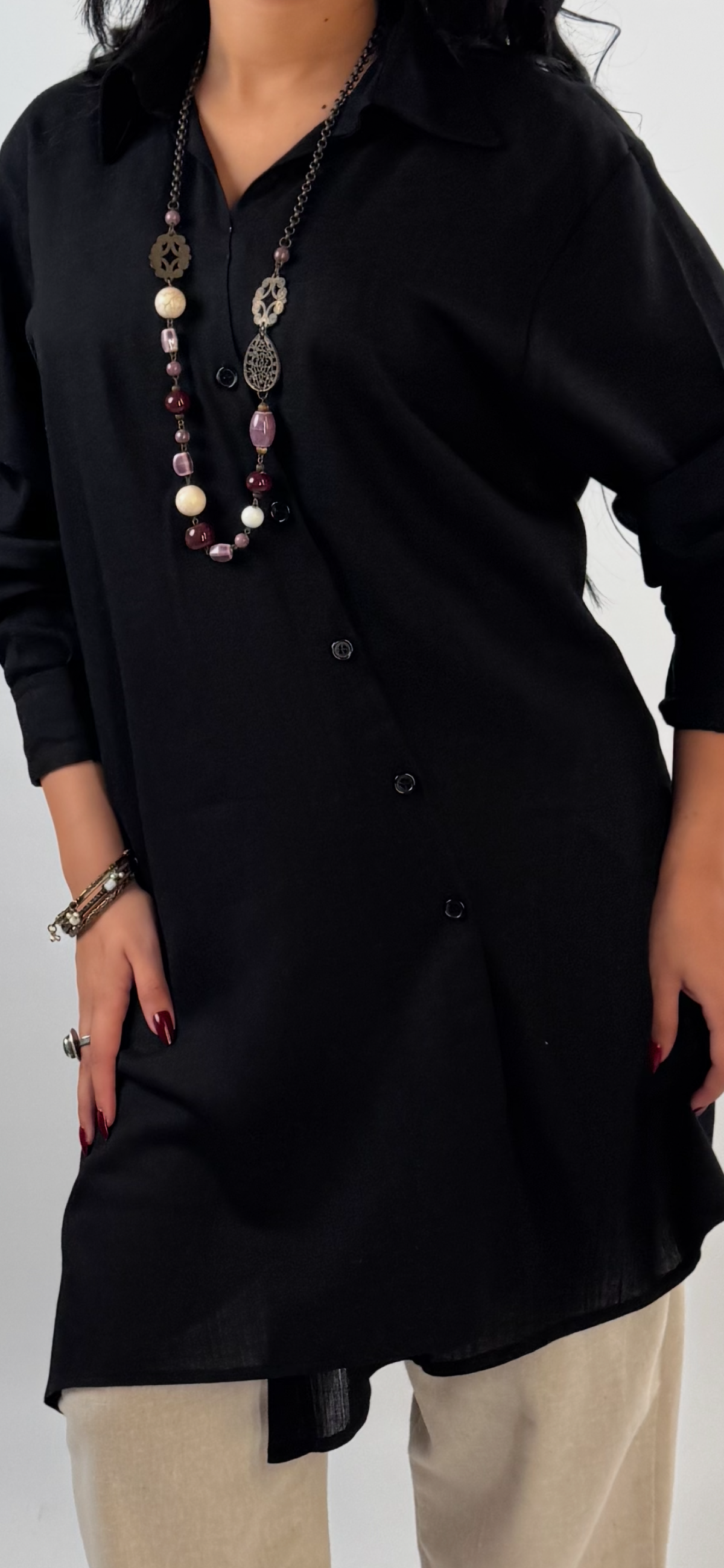 * Linen Curve Shirt
